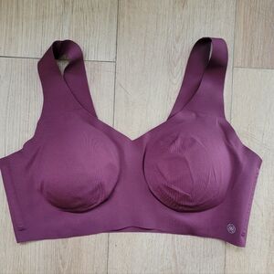 Honeylove V-Neck Bra in the color "Fig" Size Large